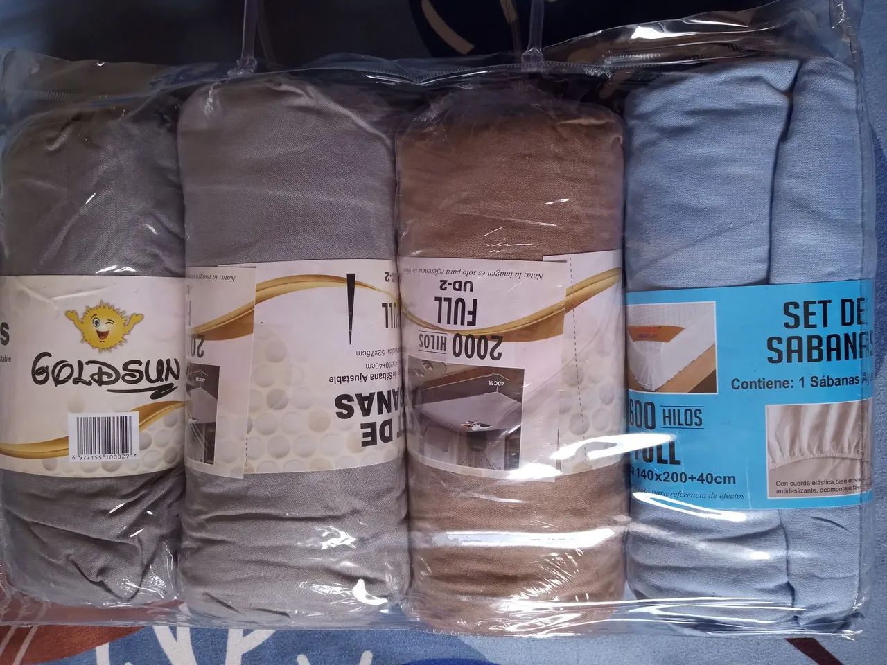 Lençol com elástico mais duas fronhas, tamanho casal ou Queen 2.000 fios  - Foto 4