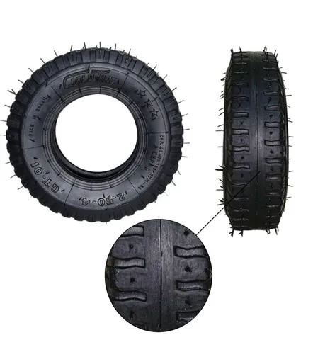 Kit 01 Pneu 250-4 e 1 Câmara (Carrinho de Carga )