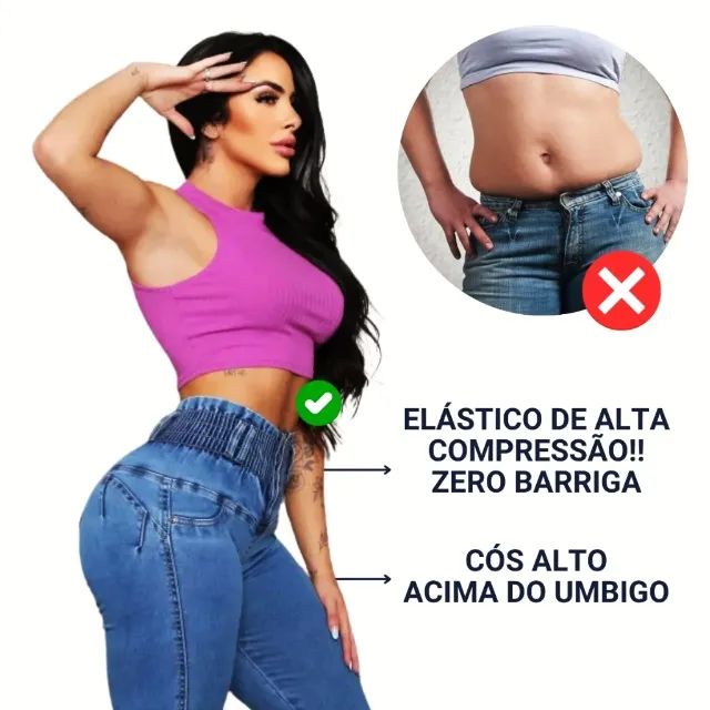 Calça Jeans Feminina Cós Alto Lycra Power Modeladora Skinny Empina Bumbum -  Roupas - Boraceia, Bertioga 1272726951