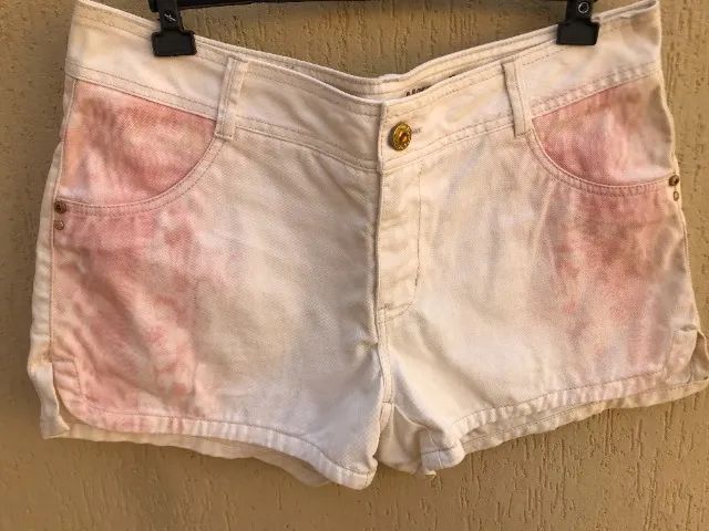 Short Off White E Rosa Da Morena Rosa