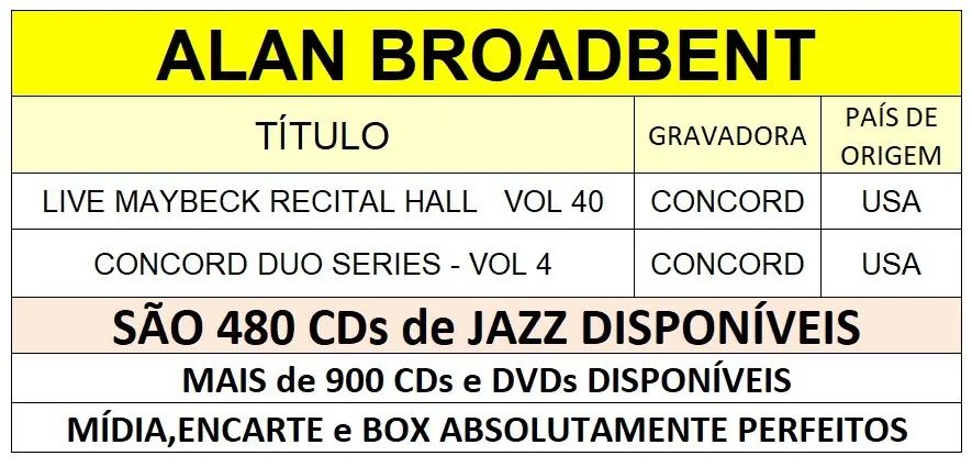 Dois Cds do Alan Broadbent - Foto 2