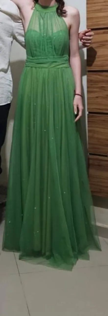 Vestido de festa com brilho e tule - Foto 3