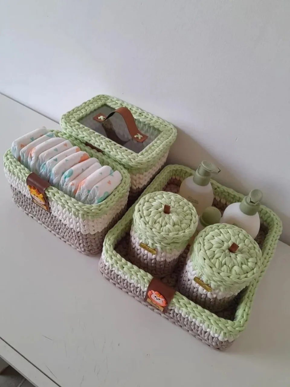 Kit higiene em fio de malha