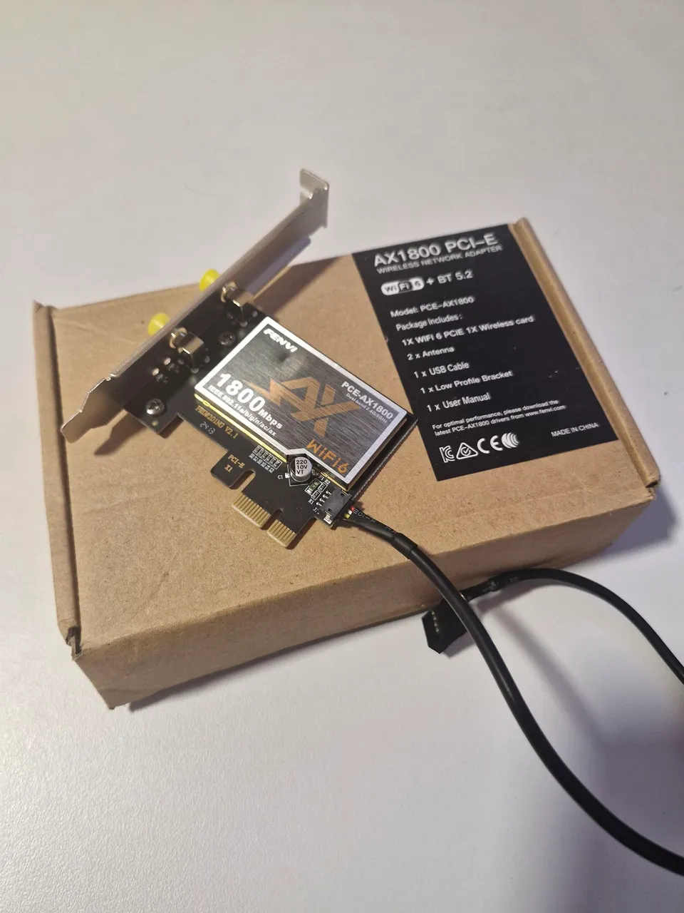 Adaptador Wi-Fi e Bluetooth AX1800 PCI-E - Fenvi