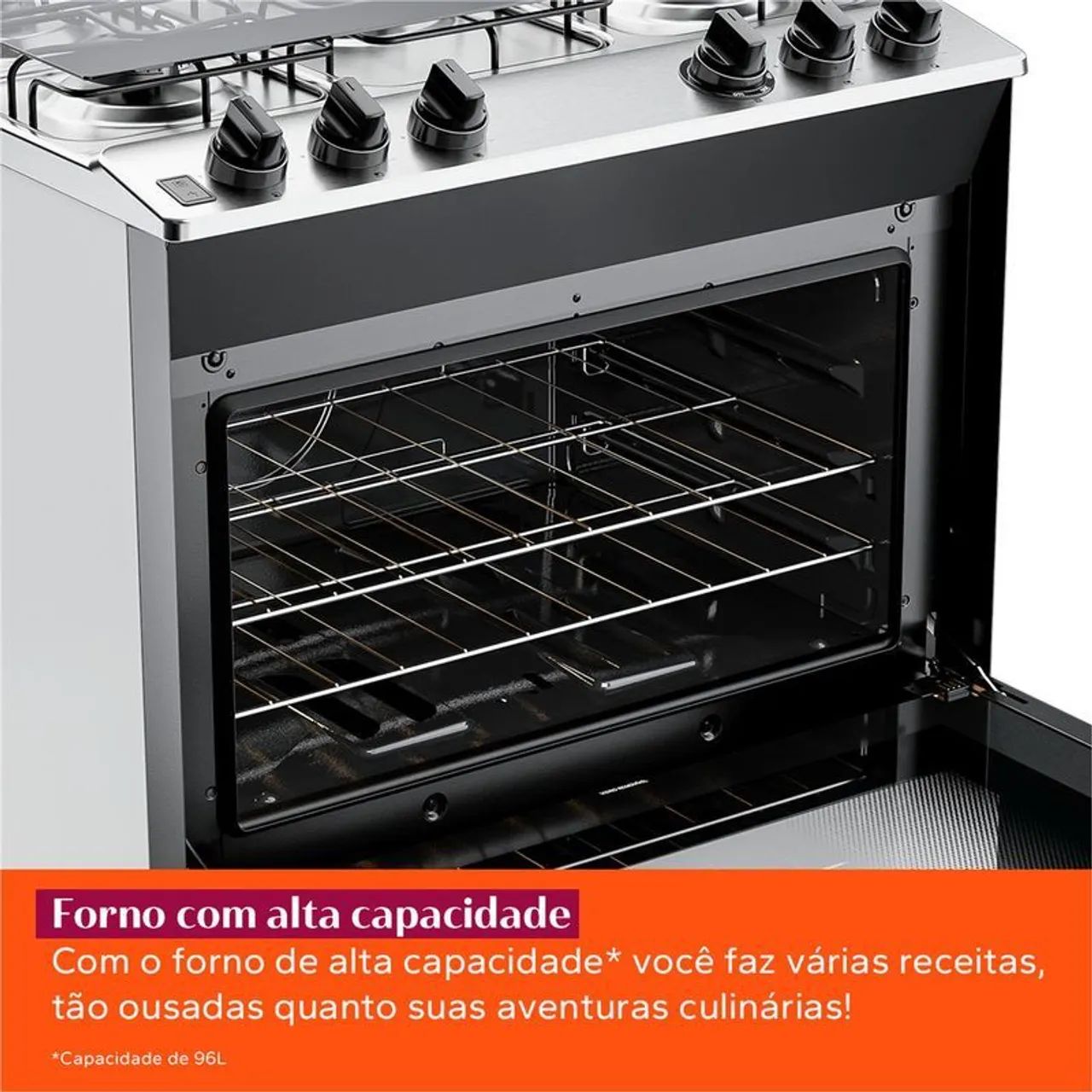 FOGÃO BRASTEMP 5 BOCAS SEMI-NOVO R$1350 - Foto 3