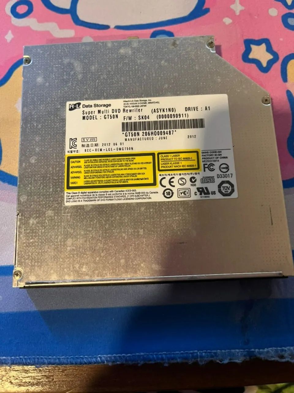 Original Gravadora Gt80n Cd Dvd Sata S/frontal Para Notebook (Usado) - Foto 3