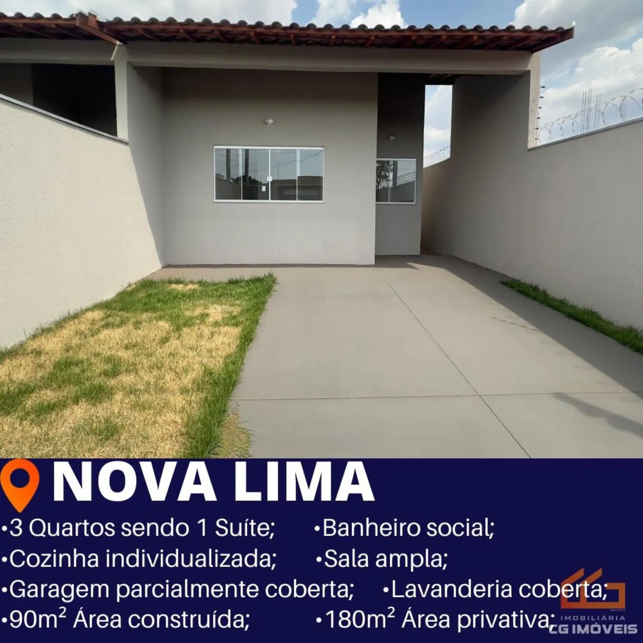 Casa á venda com 3 quartos sendo 1 suíte no Nova Lima em Campo Grande - MS