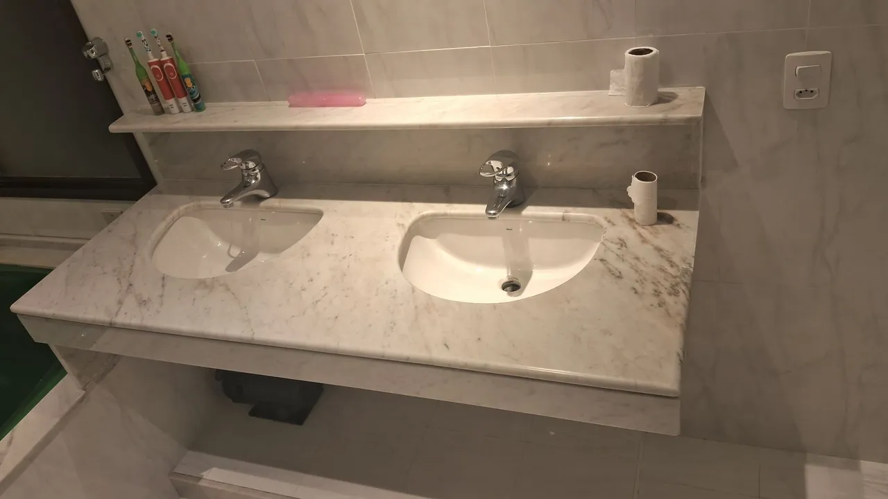 Pias de mármore para banheiro de luxo