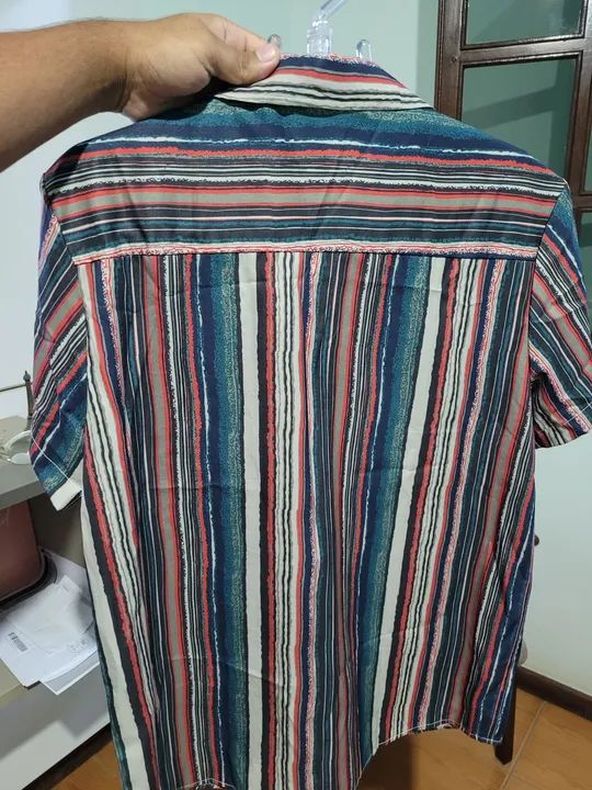 Camisa listrada masculina - Foto 3