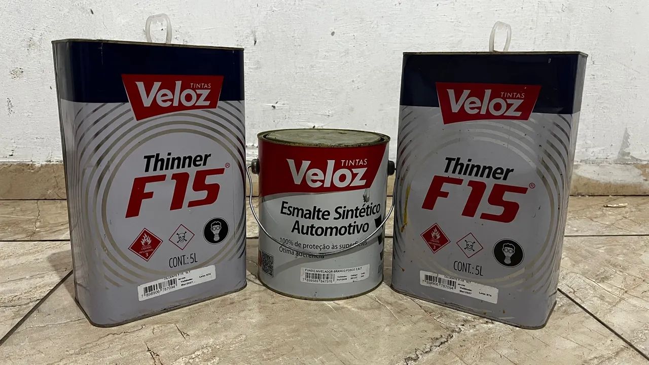 Kit de Tinta Veloz - Esmalte Sintético Automotivo + 10L Thinner F15