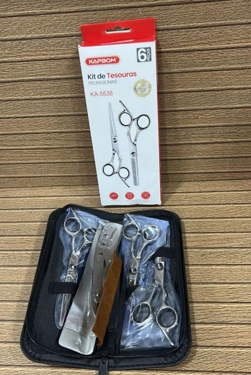 Kit de Tesouras Profissionais - Kapbom