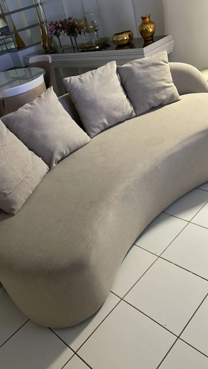Sofá Curvo de 3 Lugares