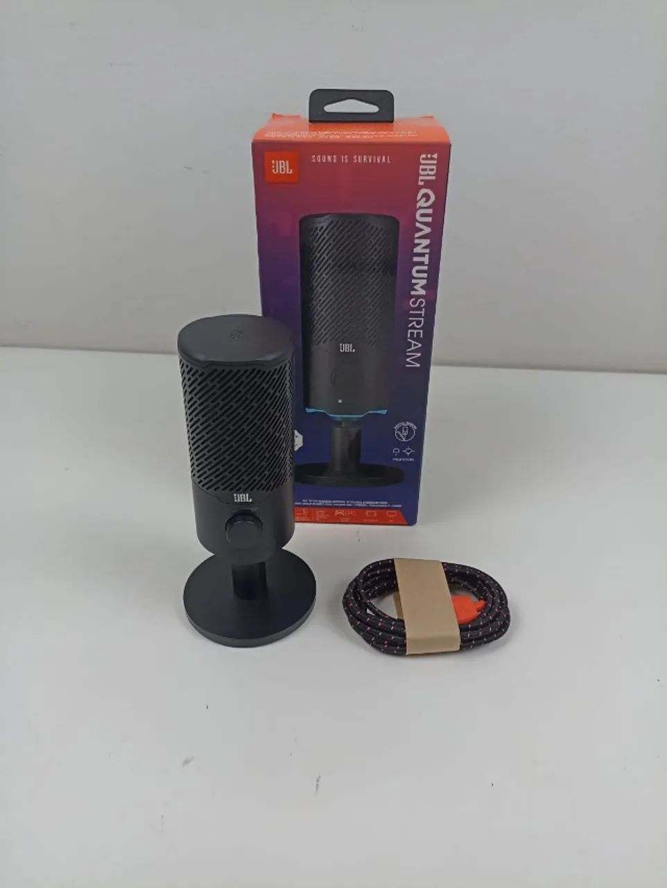 Microfone Gamer Jbl Quantum Stream Preta - Semi-novo 
