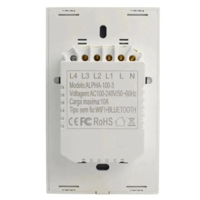 Interruptor Inteligente 3 Botões Touch Wi-Fi - Foto 3