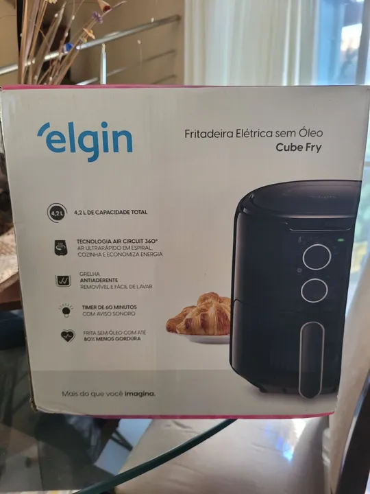 Fritadeira Elétrica Airfry sem Óleo Elgin Cube Fry 4,2L