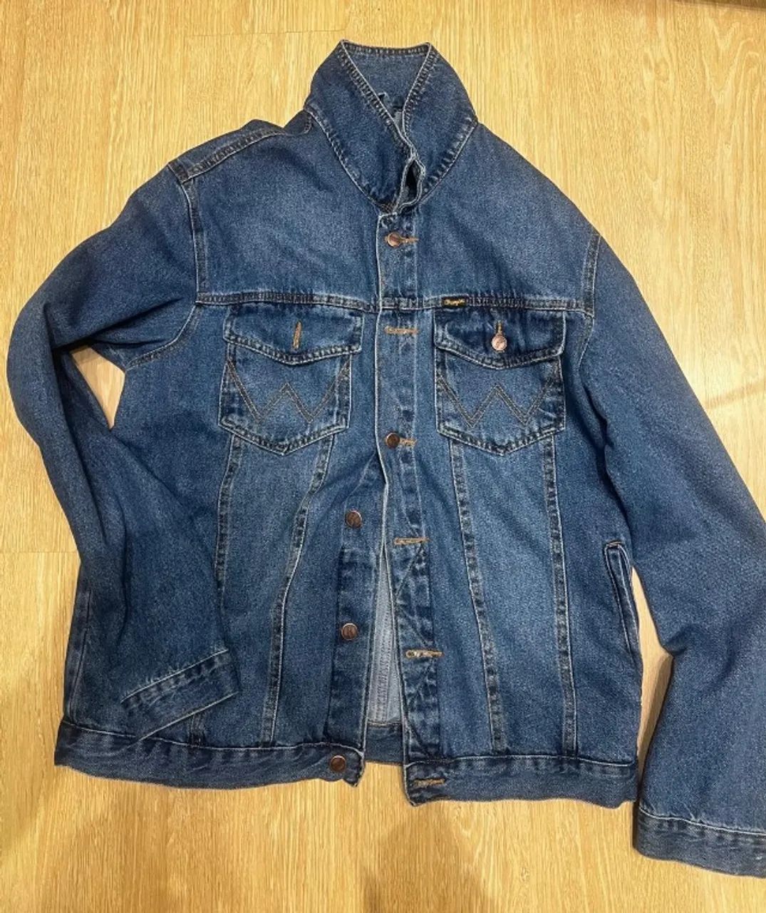 Jaqueta Wrangler Country Masculina Retrô Jeans Cowboy Cut Roupas