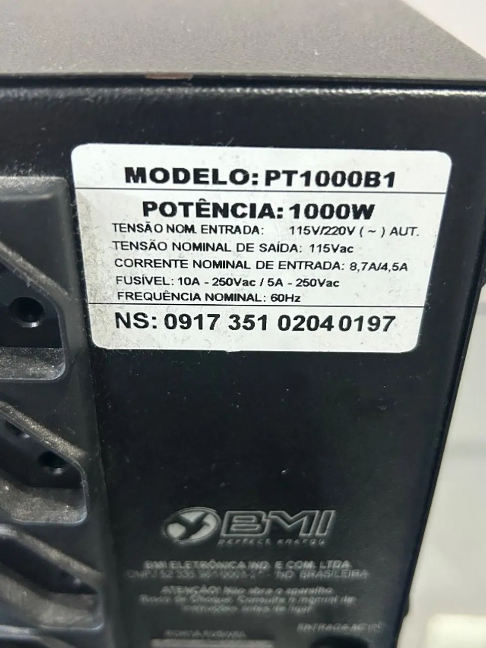 Estabilizador de computador seminovo  1000va