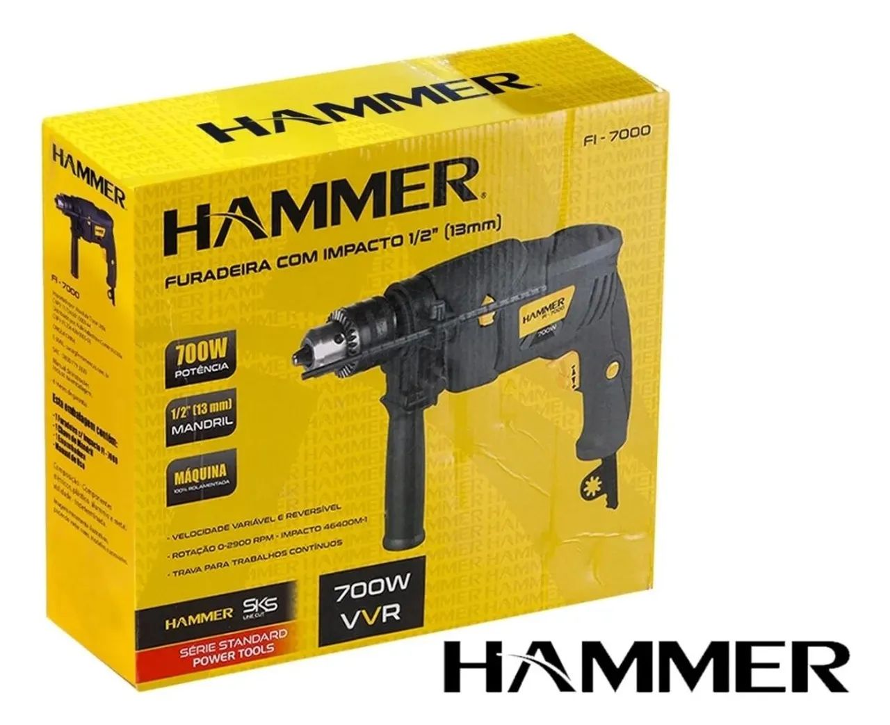 Furadeira Impacto Hammer 700 W com kit de Brocas Makita  - Pronta Entrega  - Foto 2