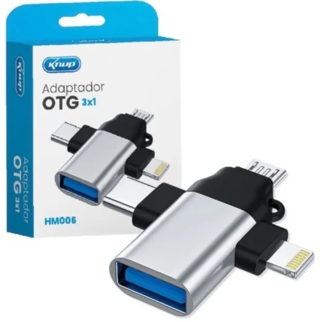 Adaptador OTG IOS V8 Tipo C KNUP HM006