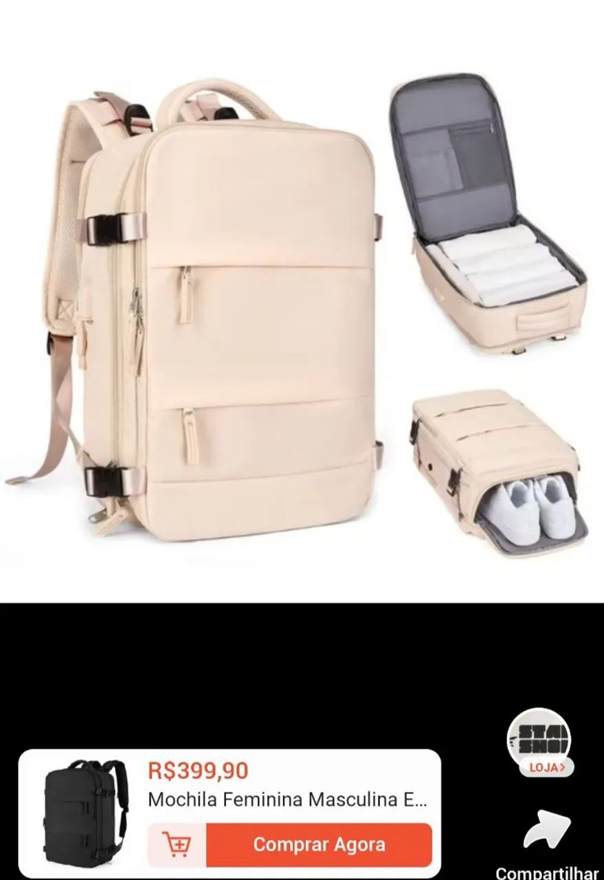 MOCHILA LILÁS EXECUTIVA DE VIAGEM NOTEBOOK GRANDE64520813702017122