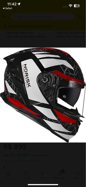 Capacete Norisk Moto - Novo - Foto 2
