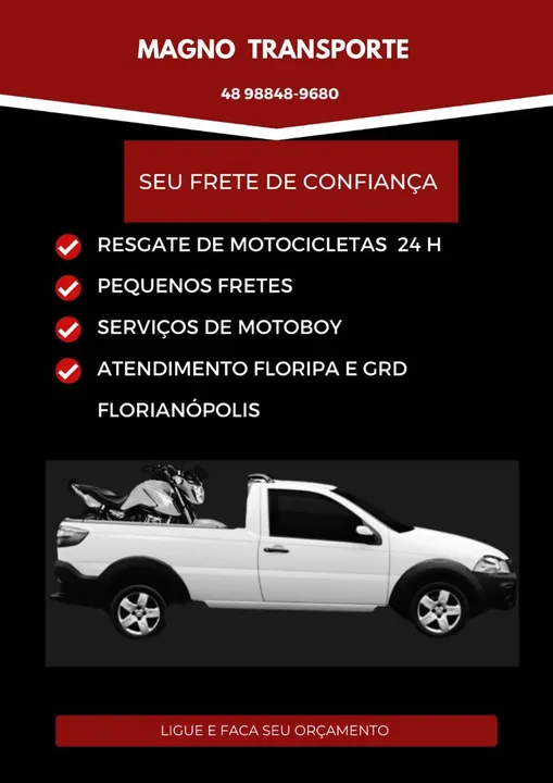 Frete e Resgate de moto