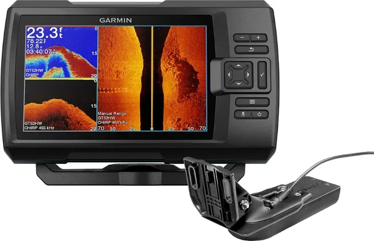GPS Garmin Striker Vivid 7SV + Transducer GT52HW-TM para Pesca /Novo