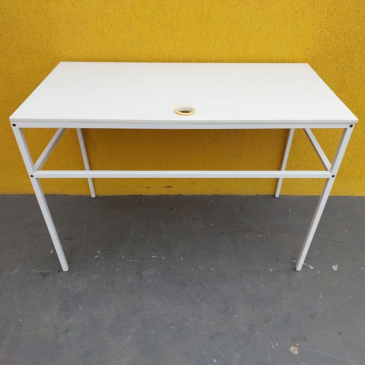 Mesa de escritório branca industrial  - Foto 2