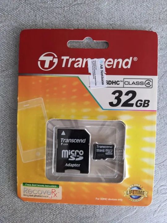 Cartão de Memória MicroSD Transcend 32Gb - (Usado) Aceito Ofertas!
