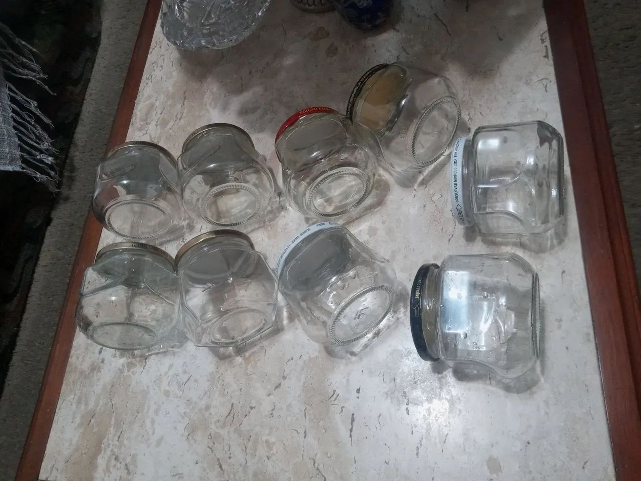 10 potes de vidro com tampa pequeno 150g - Foto 3