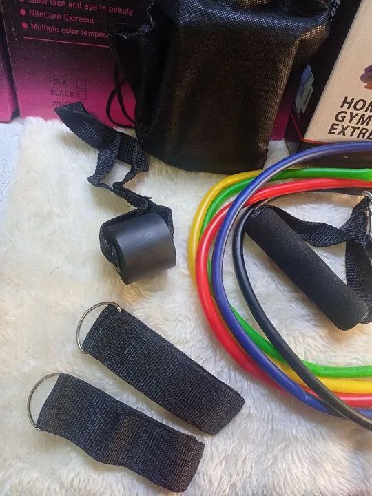 KIT Academia Elásticos Treine em Casa Completo Com 11 Itens - Foto 4