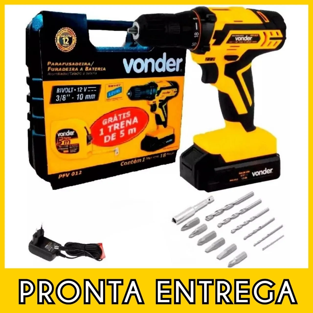 PARAFUSADEIRA VONDER KIT COMPLETO