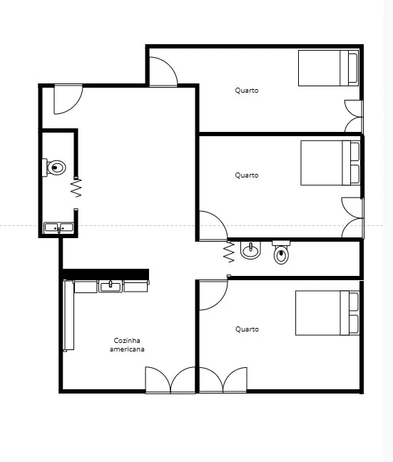 Apartamento no Morada Nova I, 3 quartos e 2 banheiros