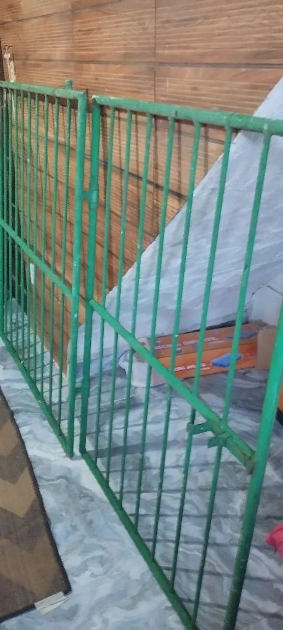 Portão de ferro verde - Foto 5