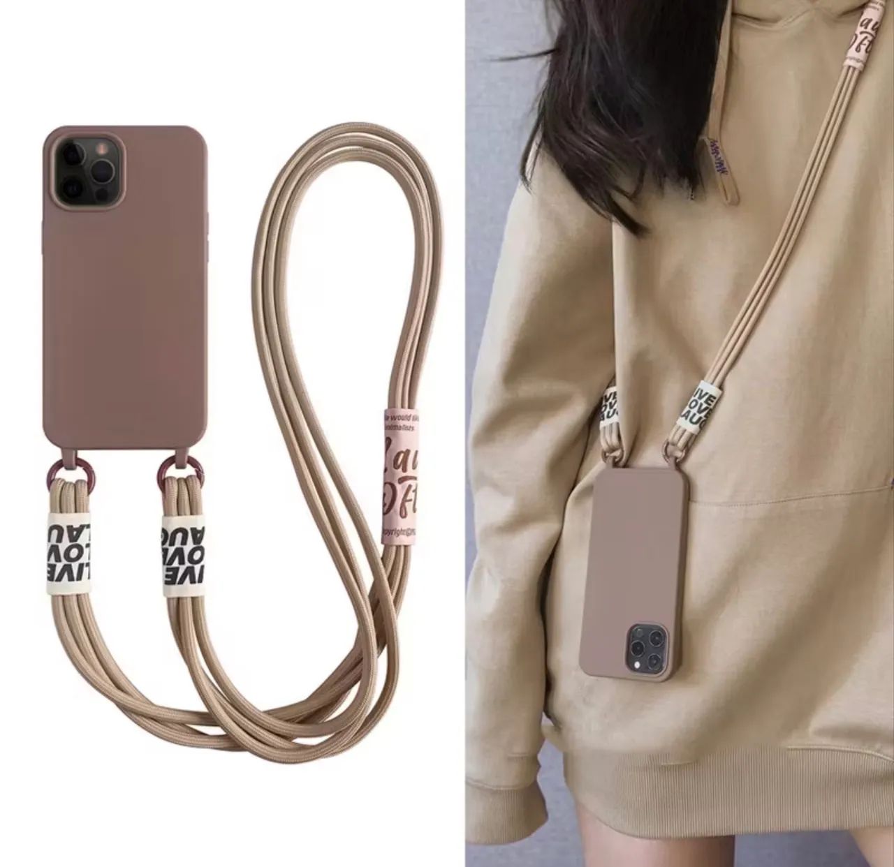 Capinha de celular com cordinha 