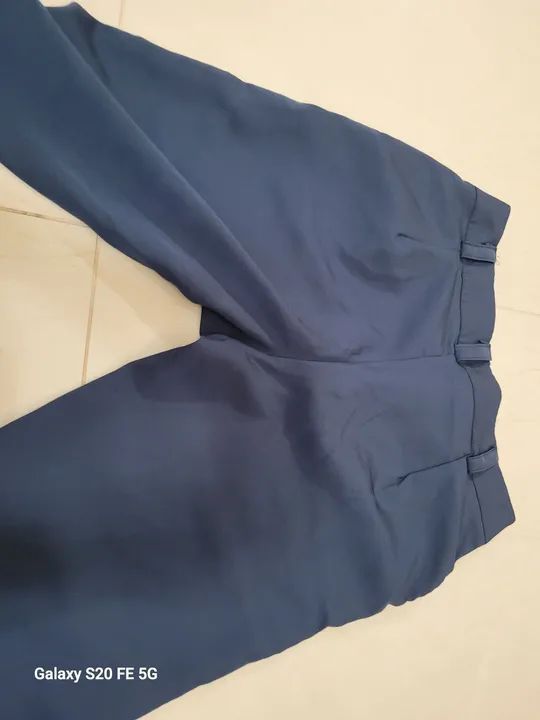 Calça Social Azul estilo reta tamanho 46 - Foto 2