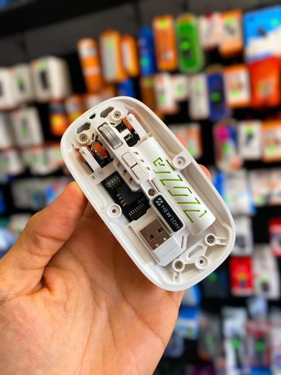 MOUSE BLUETOOTH + 2.4GHZ RECARREGÁVEL NEWION NMS-009 - Periféricos