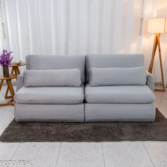 Sofá Retrátil Amaranto Premium 2.30m Veludo Prata - Sem Caixa - Foto 3
