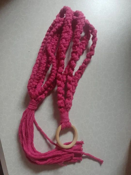 Suporte para plantas de macramé 