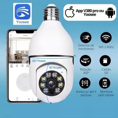 Câmera de Segurança Wi-Fi 360° - Visão Noturna - Yoosee