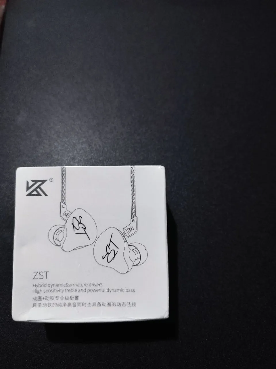 Fones KZ ZST in aer 1 driver dinâmico 1 armadura balanceada 