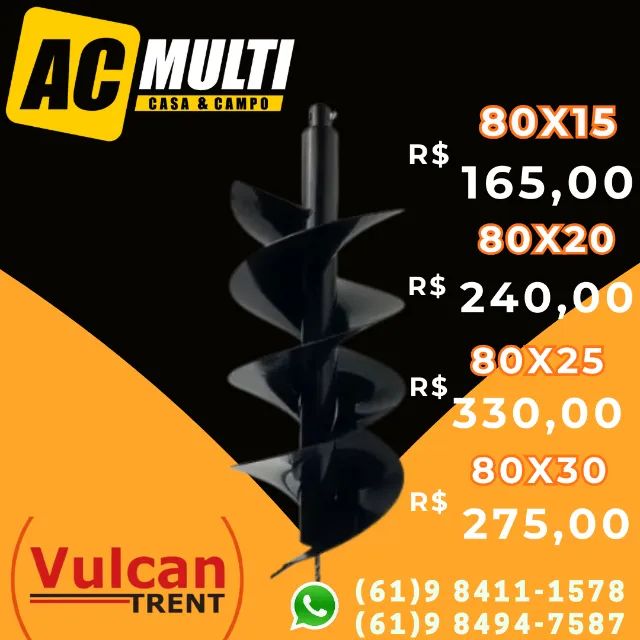 Broca para perfurador de solo espiral Dupla