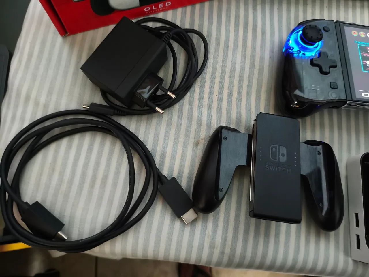 Nintendo switch Oled Desbloqueado 256gb Completo 64310773083011122