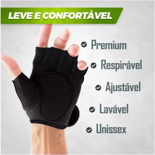 Luva  Para Academia  Treino Musculação Feminina Masculina com Velcro Ciclismo Ginástica - Foto 3