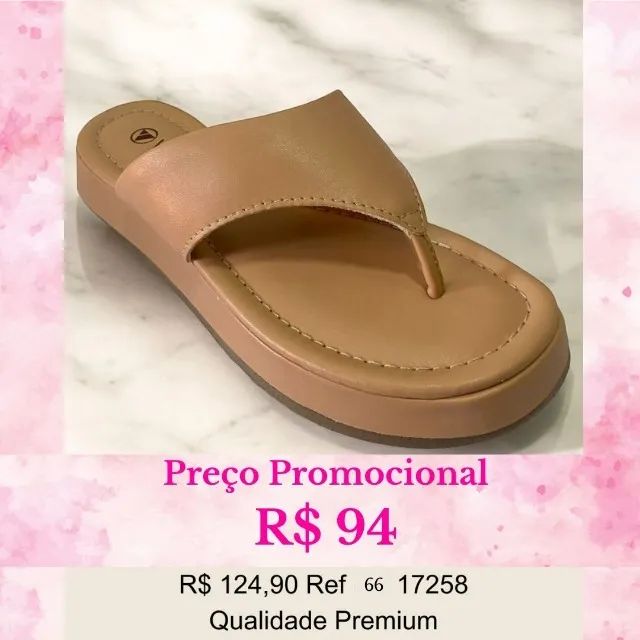 Sandália Feminina Papete Preta N 33 34 35 36 37 38 - Foto 3