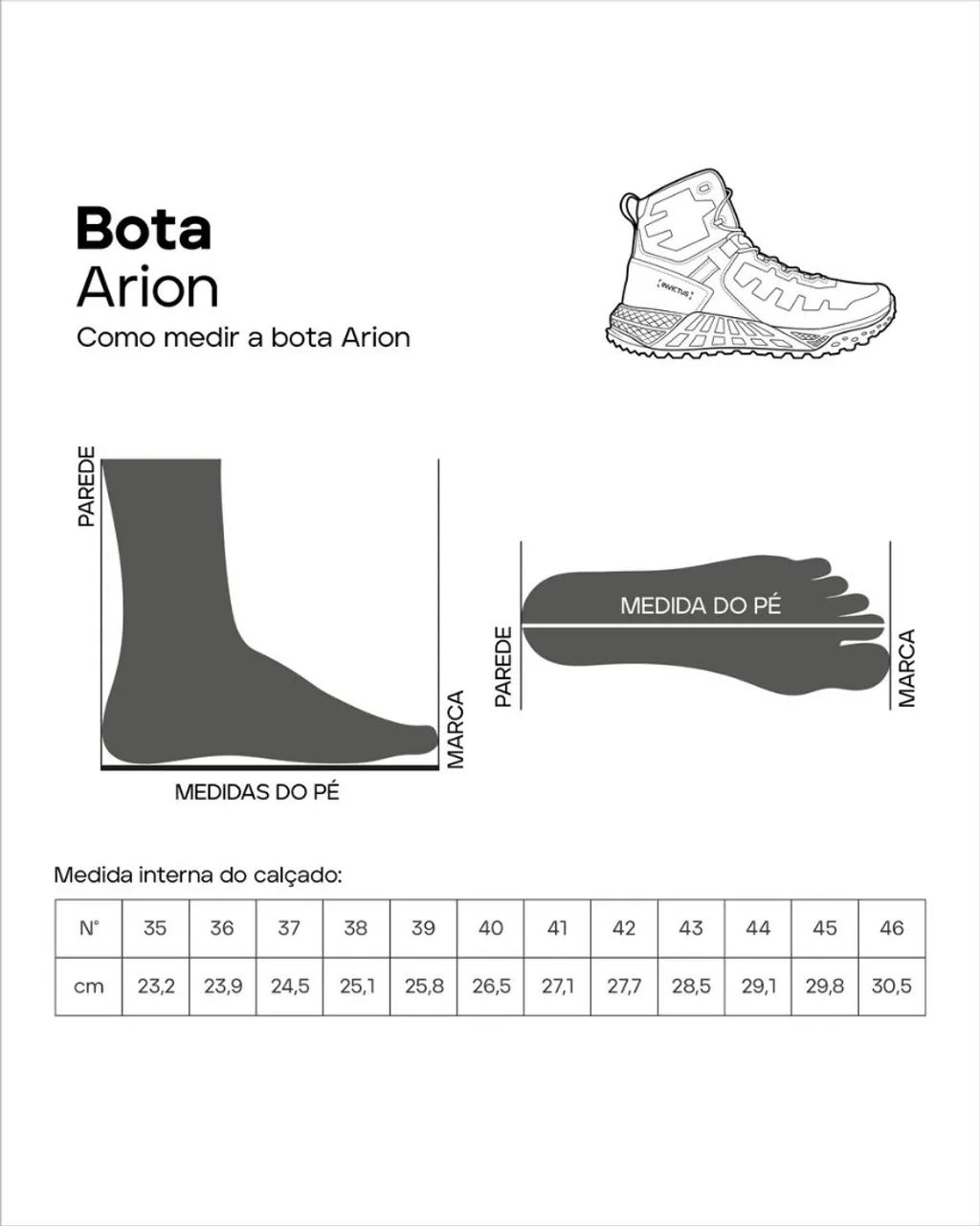 Bota tática Invictus Arion - vários tamanhos 64842101940867121