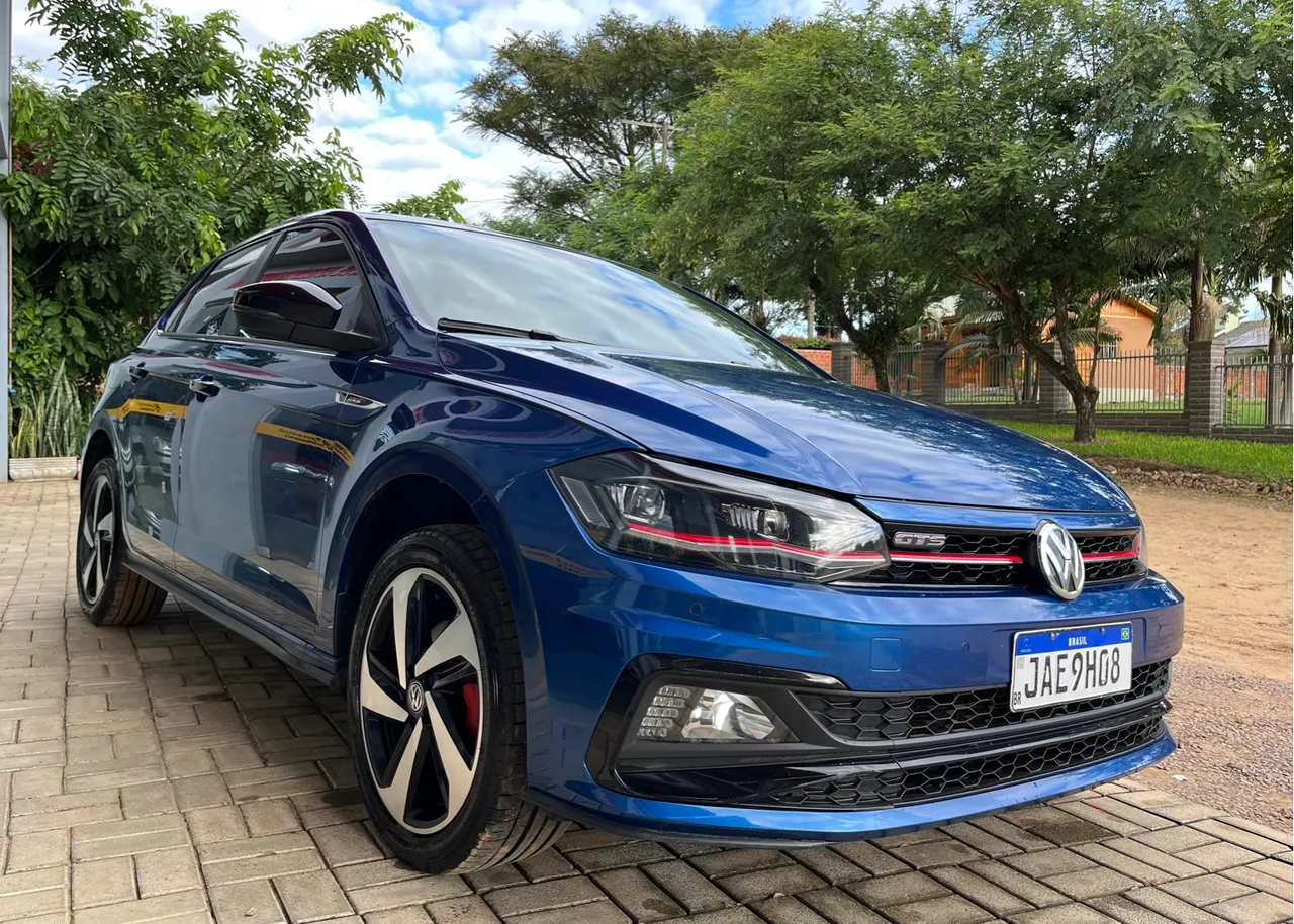 Polo GTS Azul 2021 impecável e revisado a cada 10 mil km aceito troca