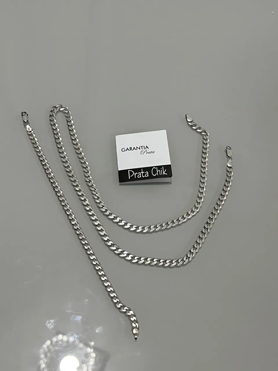 Prata 950 Grumet Maciça 60 CM