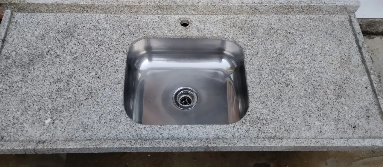 Pia granito cuba inox