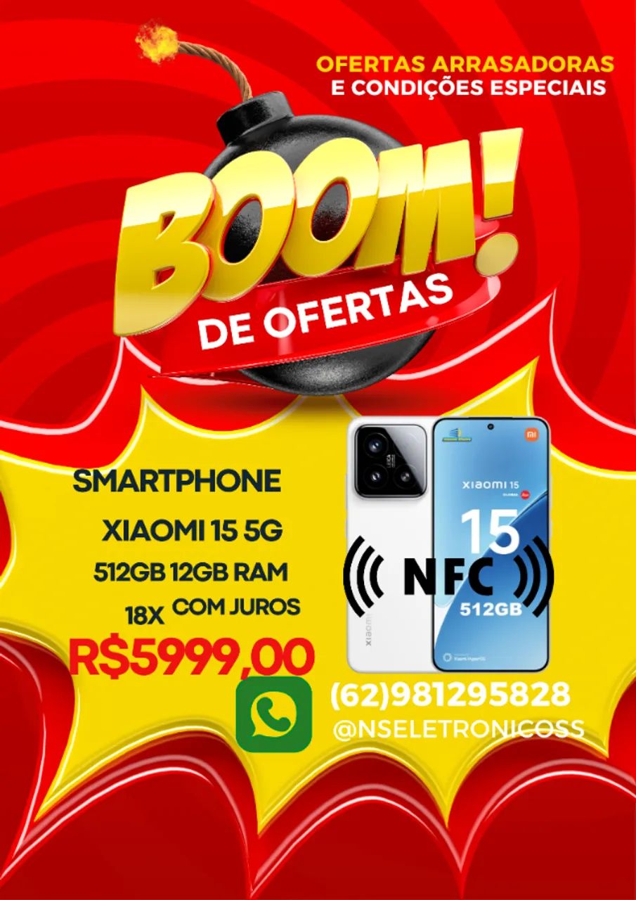 Xiaomi 15 5G 512GB 12GB RAM Novo Entregamos